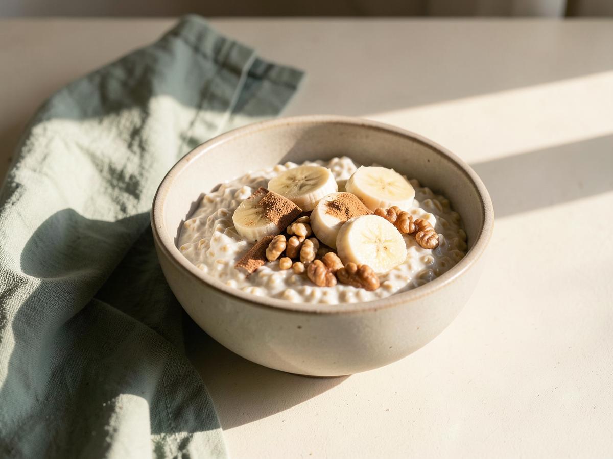 Preparo demonstrativo: Aveia dormida com banana e canela